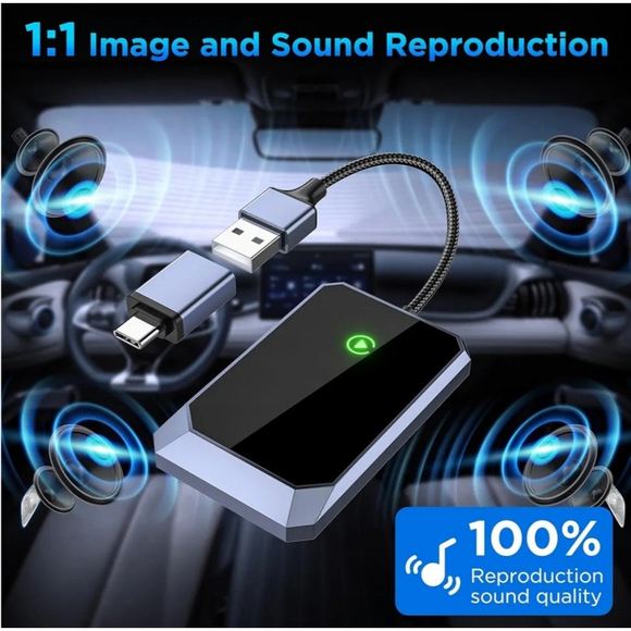 Wireless Carplay Adapter, Converts Wired to Wireless carplay adapter for iPhone - Picture 6 of 8